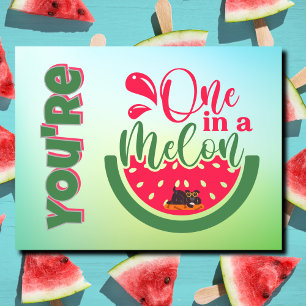 You're One in a Melon Dog Thinking of You Postcard