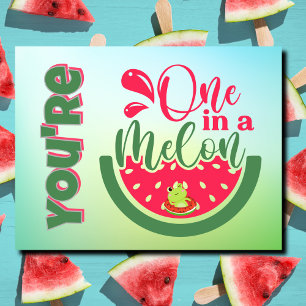You're One in a Melon Frog Thinking of You Postcard