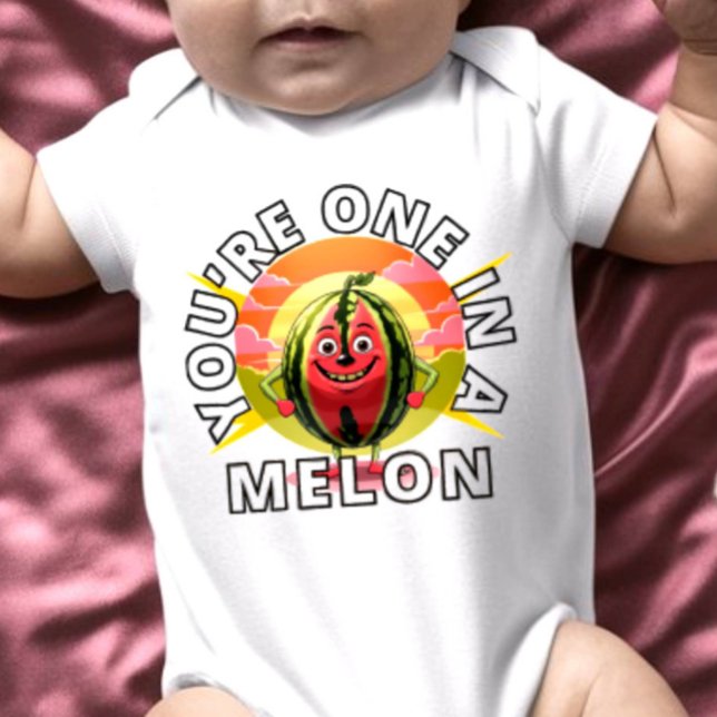 You're One in a Melon Watermelon Funny Design Baby Bodysuit (Creator Uploaded)