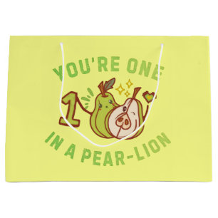 You're One In A Pear-Lion Pear Pun Large Gift Bag