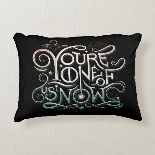 You're One Of Us Now Colourful Graphic Decorative Cushion (Front)