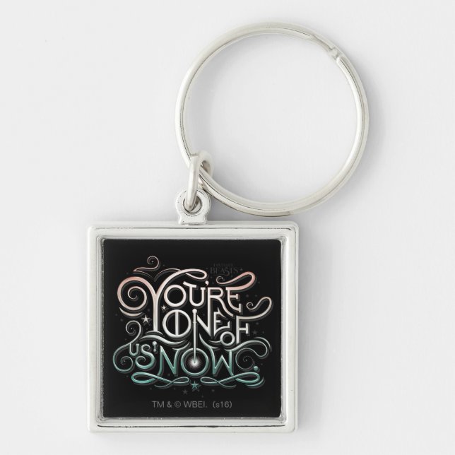 You're One Of Us Now Colourful Graphic Key Ring (Front)