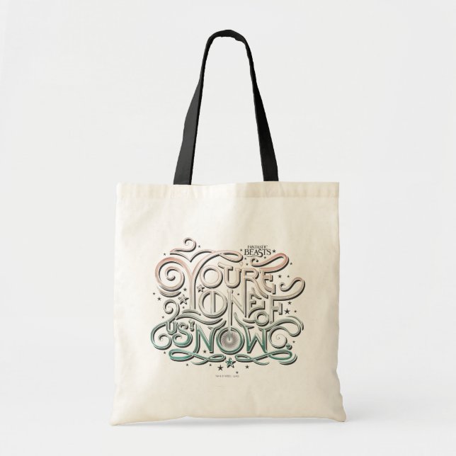 You're One Of Us Now Colourful Graphic Tote Bag (Front)