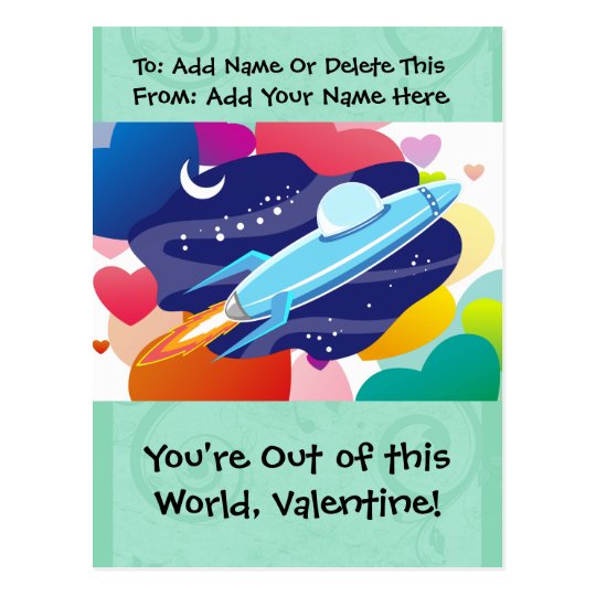 You're Out of this World Valentine Postcard
