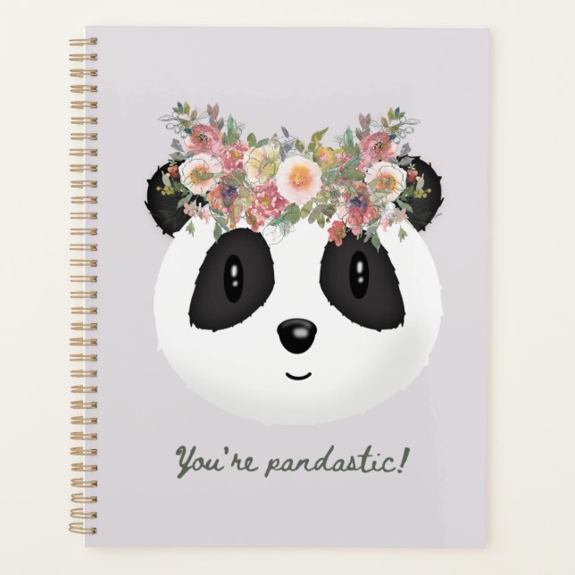You're pandastic! Cute Panda Bear  Planner (Front)