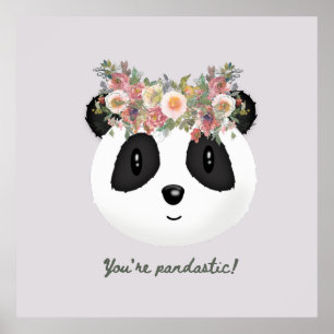 You're pandastic! Cute Panda Bear Poster