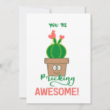 You're Pricking Awesome! Thank you Card