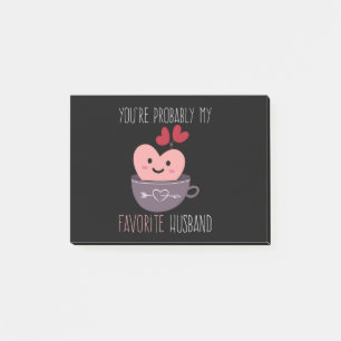 you're probably my favourite husband post-it notes