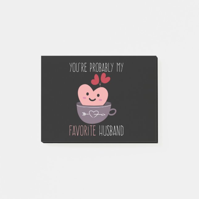 you're probably my favourite husband post-it notes (Front)