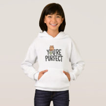 You're Purfect Kids Hoodie – Cute & Funny Cat
