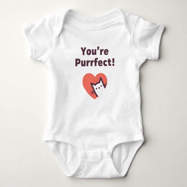 You're Purrfect - baby Grower Bodysuit (Front)