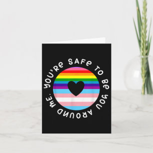 Youre Safe To Be You Around Me Rainbow Lgbt Gay Pr Card