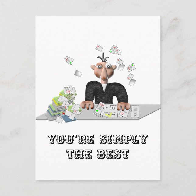 You're simply the Best .Personalised text Postcard (Front)
