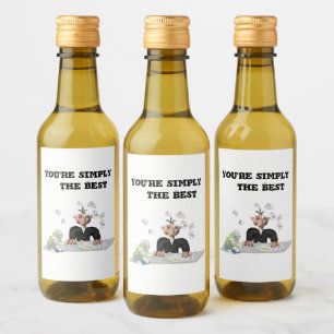 You're simply the Best .Personalised text Wine Label
