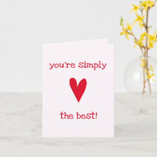You're simply the best!   Red Heart Father's Day Card