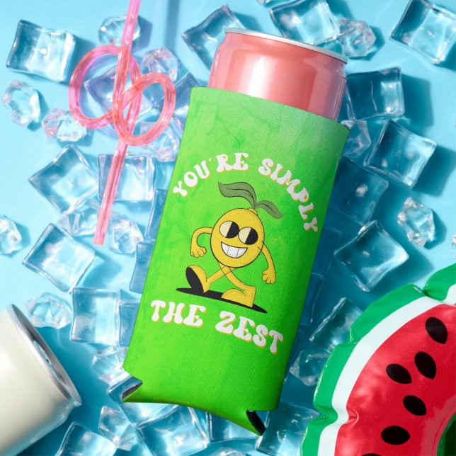 You're Simply The Zest Funny Lemon Pun Seltzer Can Cooler (In Situ Summer)