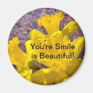 You're Smile is Beautiful! magnets Daddofil Flower