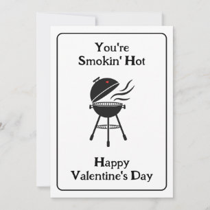 You're Smokin' Hot! Funny BBQ Valentine's Day Invitation