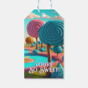 You're So Sweet Candy Lane Lollipop Gum Drop Trees Gift Tags