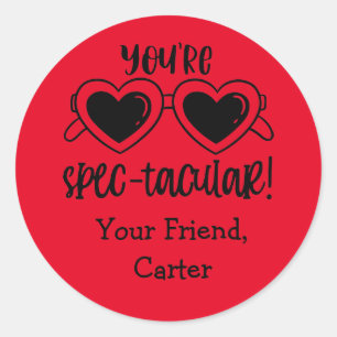 You're Spec-tacular Sunglasses Valentine Sticker