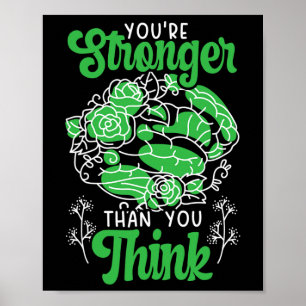 You're Stronger Than You Think Mental Health Aware Poster