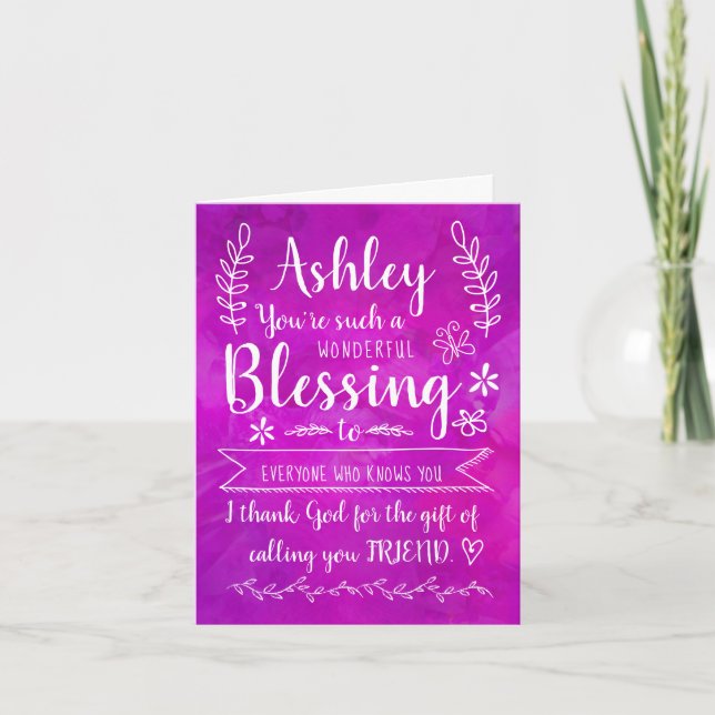 You're such a WONDERFUL blessing FULLY EDITABLE! Card (Front)