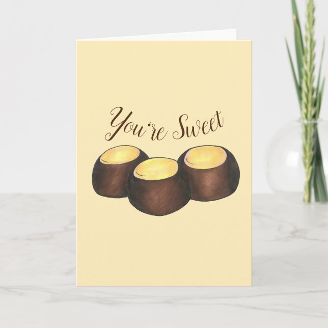 You're Sweet Ohio Peanut Butter Buckeye Candy Card (Front)