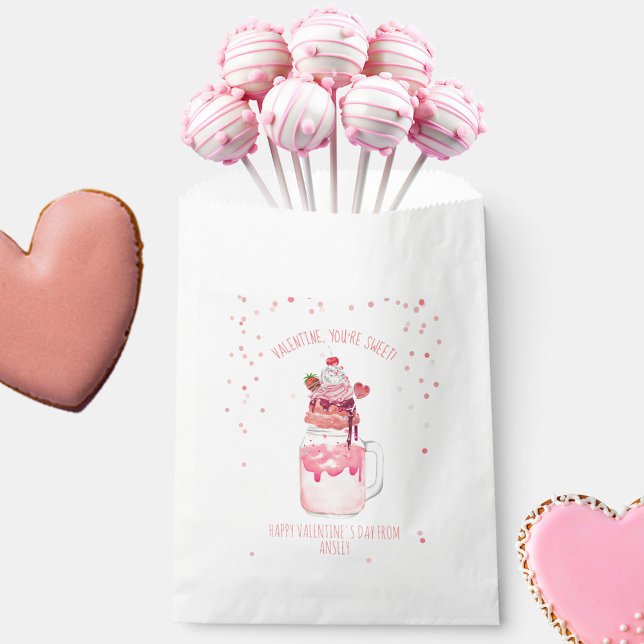 You're Sweet Valentine Candy Love Milkshake Favour Bag (Creator Uploaded)