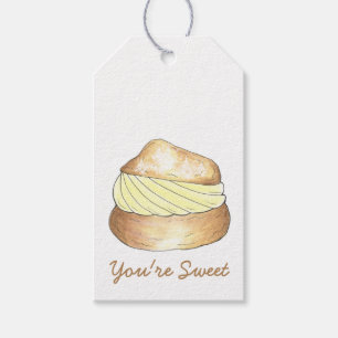 You're Sweet Vanilla Cream Puff Foodie Gift Tag