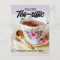 you're tea-riffic referral card business marketing