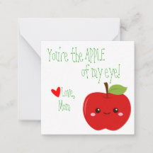 You're the Apple of My Eye Lunchbox Note Cards