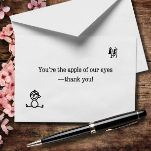 You're The Apple Of Our Eyes Thank You Card