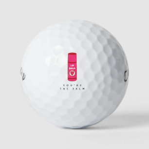 'You're The Balm' Sweet Playful Funny Pun Cute Golf Balls