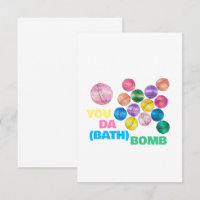 You're The (Bath) Bomb Funny Illustrated Thank You