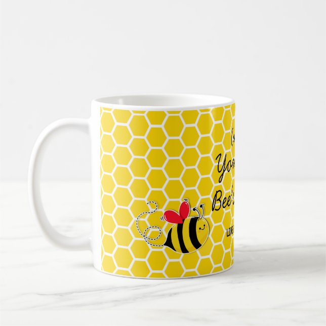 You're the bees Knees yellow bees coffee Mug (Left)