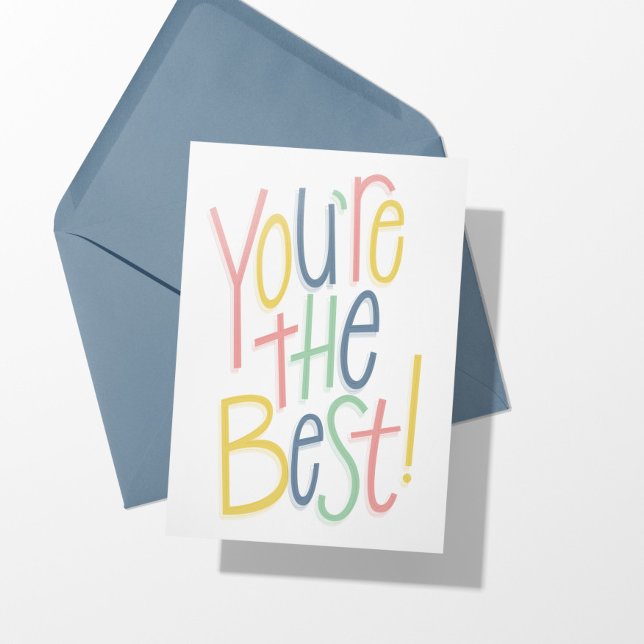 You're the best colourful thank you card (Creator Uploaded)