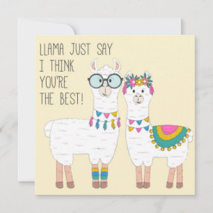 You're The Best Llamas Holiday Card