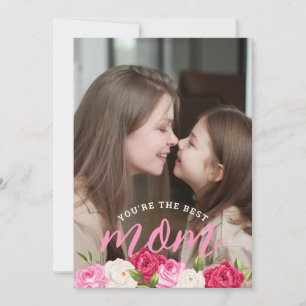 You're the Best, Mum Elegant Blooming Roses Holiday Card