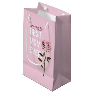 You're the Best Mum Ever Mother's Day Pink Rose Small Gift Bag
