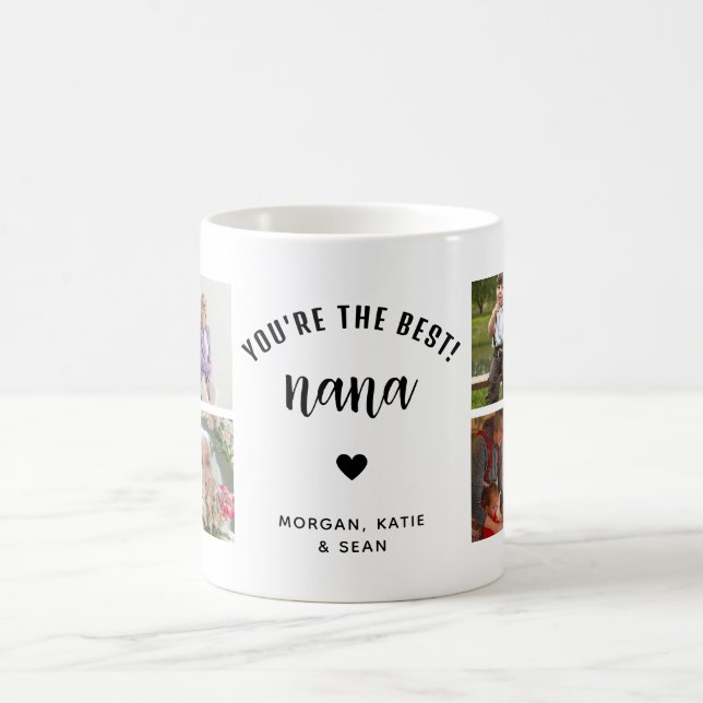 You're the Best Nana Photo Collage Keepsake Coffee Mug (Center)