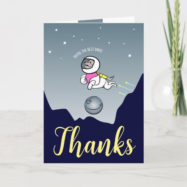 You're the best personalised thank you card (Front)
