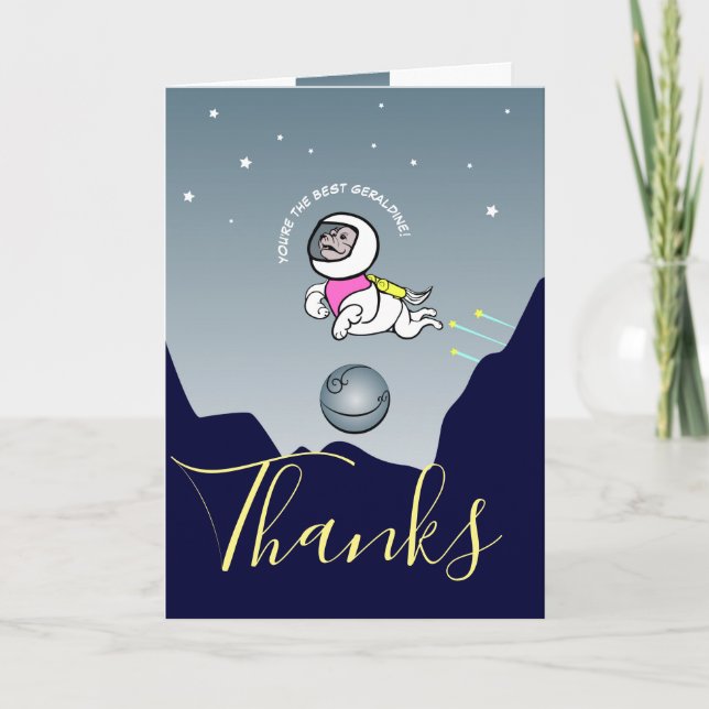 You're the best personalised thank you card (Front)