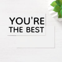 You're The Best Typography Gift Tag Insert