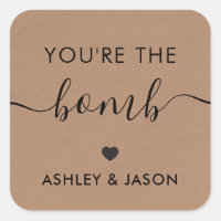 You're the Bomb Bath Bomb Sticker, Kraft