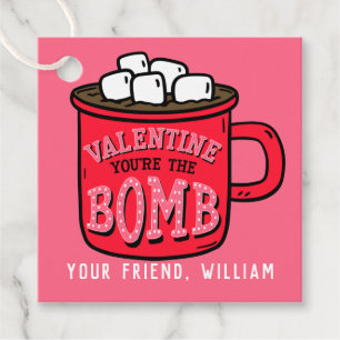 You're The Bomb Hot Cocoa Bomb Valentine Favour Ta Tags