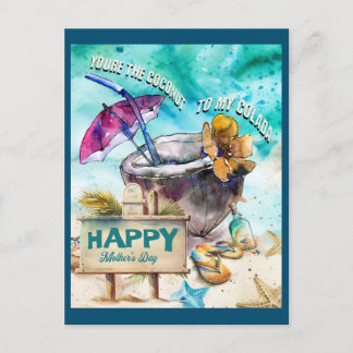 You're the coconut to my colada:Happy Mother's Day Postcard