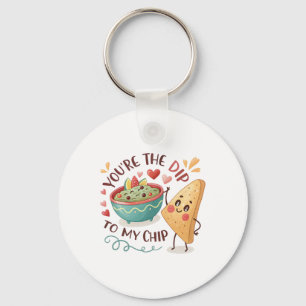 You're The Dip To My Chip Valentine Couple Food Lo Key Ring