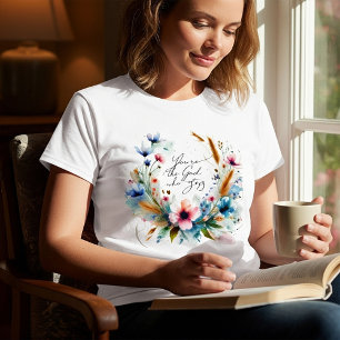 You're the God who Stays, watercolor floral T-Shirt