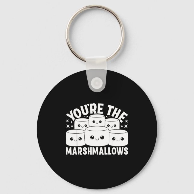 You're The Marshmallows To My Hot Cocoa Valentine' Key Ring (Front)