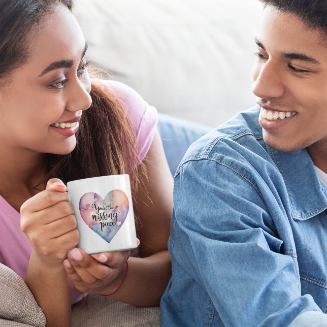 You're The Missing Piece Puzzle Mug (Let someone know how much you love them with this, "You're the missing piece" puzzle mug! )